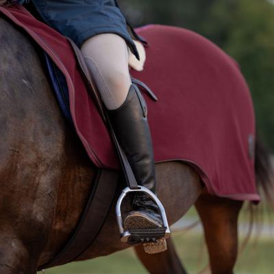 Show full view: Equinavia Koselig Fleece Horse Quarter Sheet, Cranberry Red, Medium slide 8 of 9