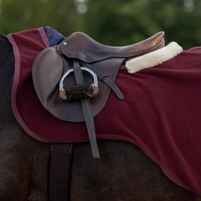 Show full view: Equinavia Koselig Fleece Horse Quarter Sheet, Cranberry Red, Medium slide 3 of 9