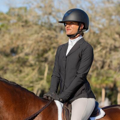 Show full view: Equinavia Crown MIPS Horse Riding Helmet, Black/Gunmetal, Small slide 2 of 9