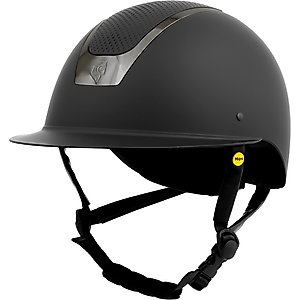 Equinavia Crown MIPS Horse Riding Helmet, Black/Gunmetal, Medium