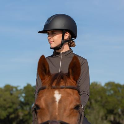 Show full view: Equinavia Crown MIPS Horse Riding Helmet, Black/Gunmetal, Small slide 4 of 9