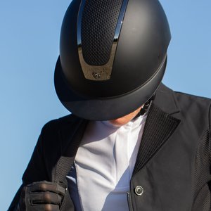 Equinavia Crown MIPS Horse Riding Helmet, Black/Gunmetal, Medium