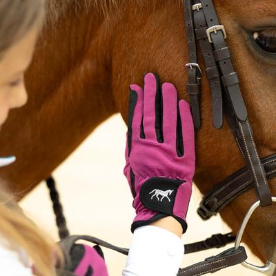 Show full view: Horze Stretch Kids Gloves, Byzantine Pink, 5 slide 2 of 3