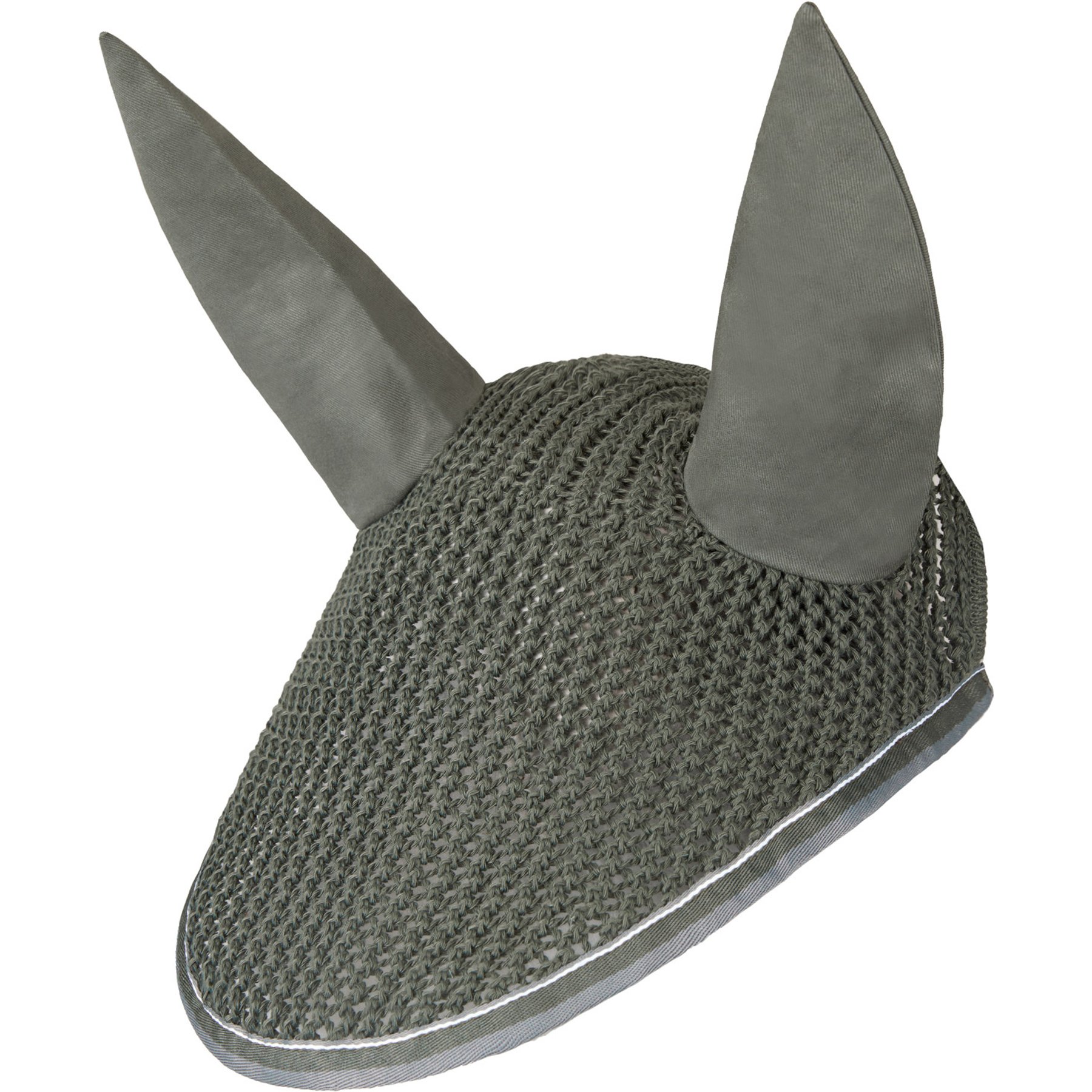 Horze Adepto Horse Ear Net, Beetle Khaki Green, Horse