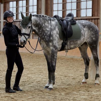 Show full view: Horze Adepto Tendon Horse Boots, Beetle Khaki Green, Horse slide 5 of 8