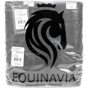 Equinavia No Bow Horse Leg Wraps, 2 count, Black, 12-in
