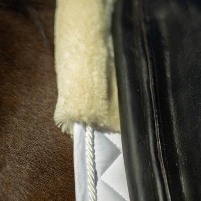 Show full view: Equinavia Oslo Dressage Ultra Fleece Square Horse Pad, White/Ivory White slide 3 of 6