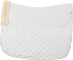 Equinavia Oslo Dressage Ultra Fleece Square Horse Pad, White/Ivory White