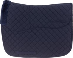 Equinavia Oslo Dressage Ultra Fleece Square Horse Pad, Navy/Navy