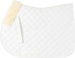 Equinavia Oslo All Purpose Ultra Fleece Square Horse Pad, White/Ivory White