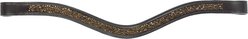 Equinavia Valkyrie Curved Crystal Horse Brow Band, Brown/Gold