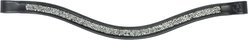 Equinavia Valkyrie Curved Crystal Horse Brow Band, Black/Silver
