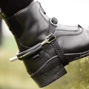 Horze Rubber Horse Spur Guards, Black