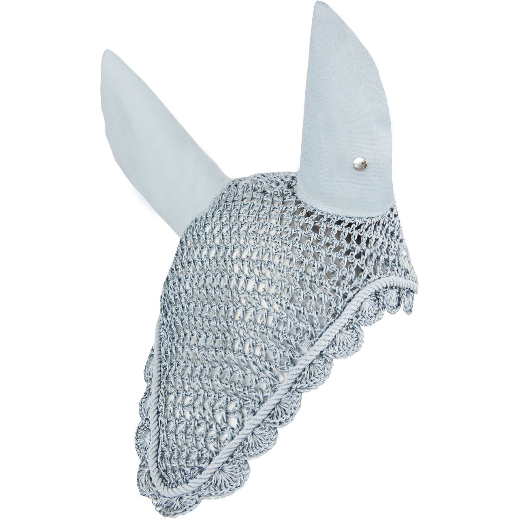 Horze Victoria Horse Ear Net, Tradewinds Grey, Horse