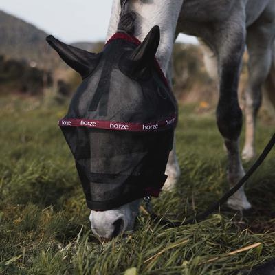 Show full view: Horze Wire-Framed Horse Fly Mask, Windsor Wine, Large slide 4 of 7