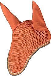 Horze Adepto Horse Ear Net, Coral Gold, Horse