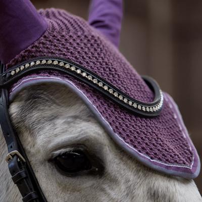 Show full view: Horze Adepto Horse Ear Net, Blackcurrant Purple, Horse slide 2 of 5