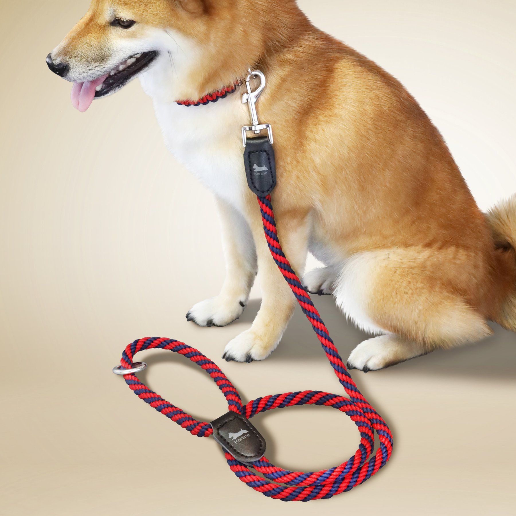 Kanine Rope Dog Leash, Mars Red, Small