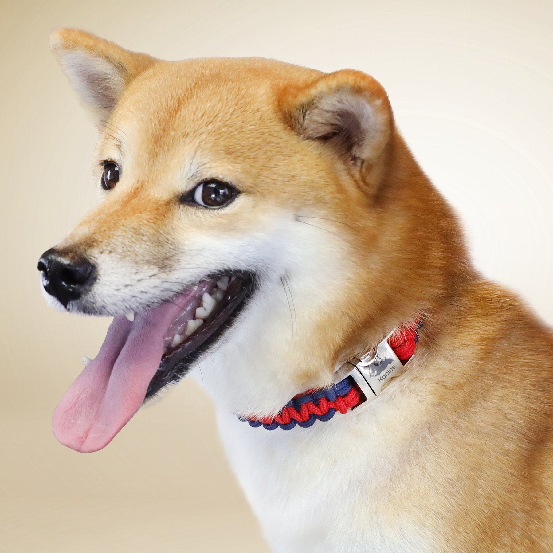 Kanine Rope Dog Collar, Mars Red, X-Large