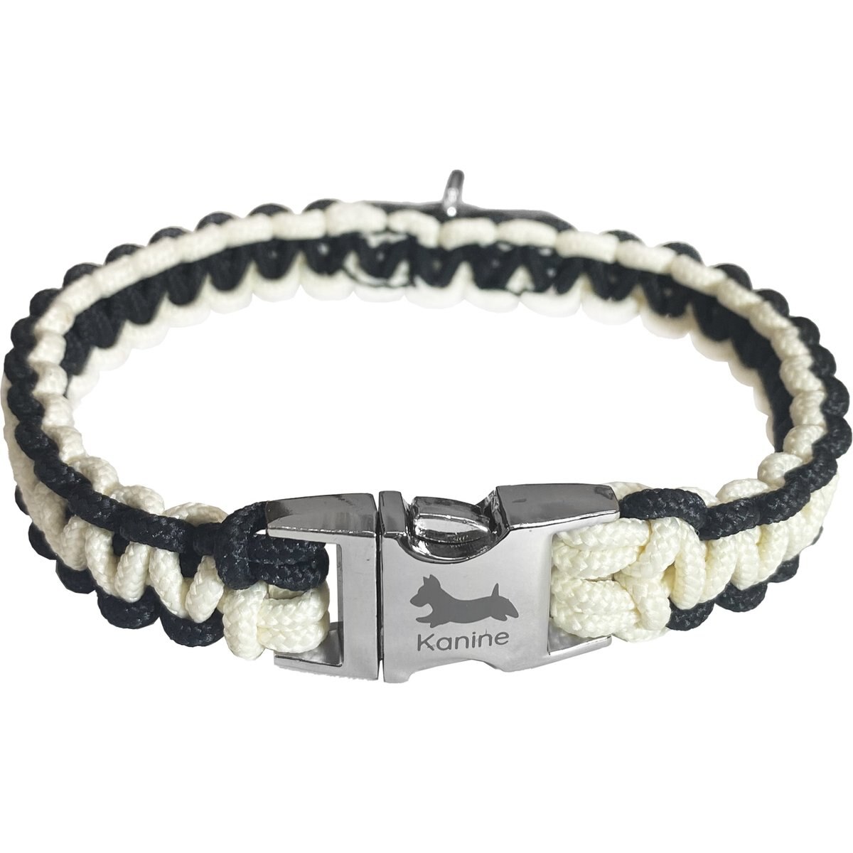 Kanine Rope Dog Collar, Tap Shoe Black, Small