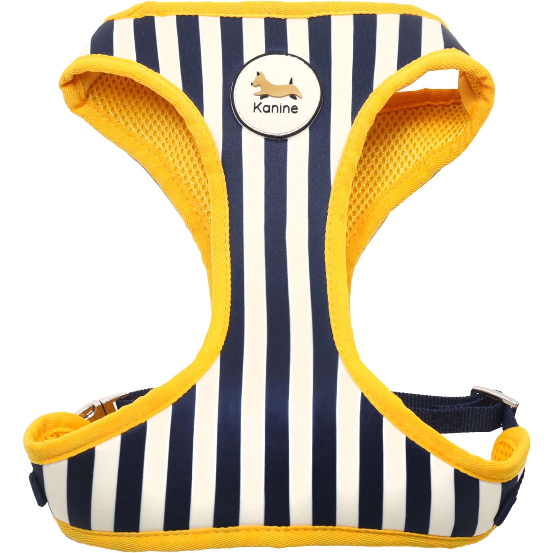 Kanine Stripe Dog Harness, Solar Power Yellow, Large