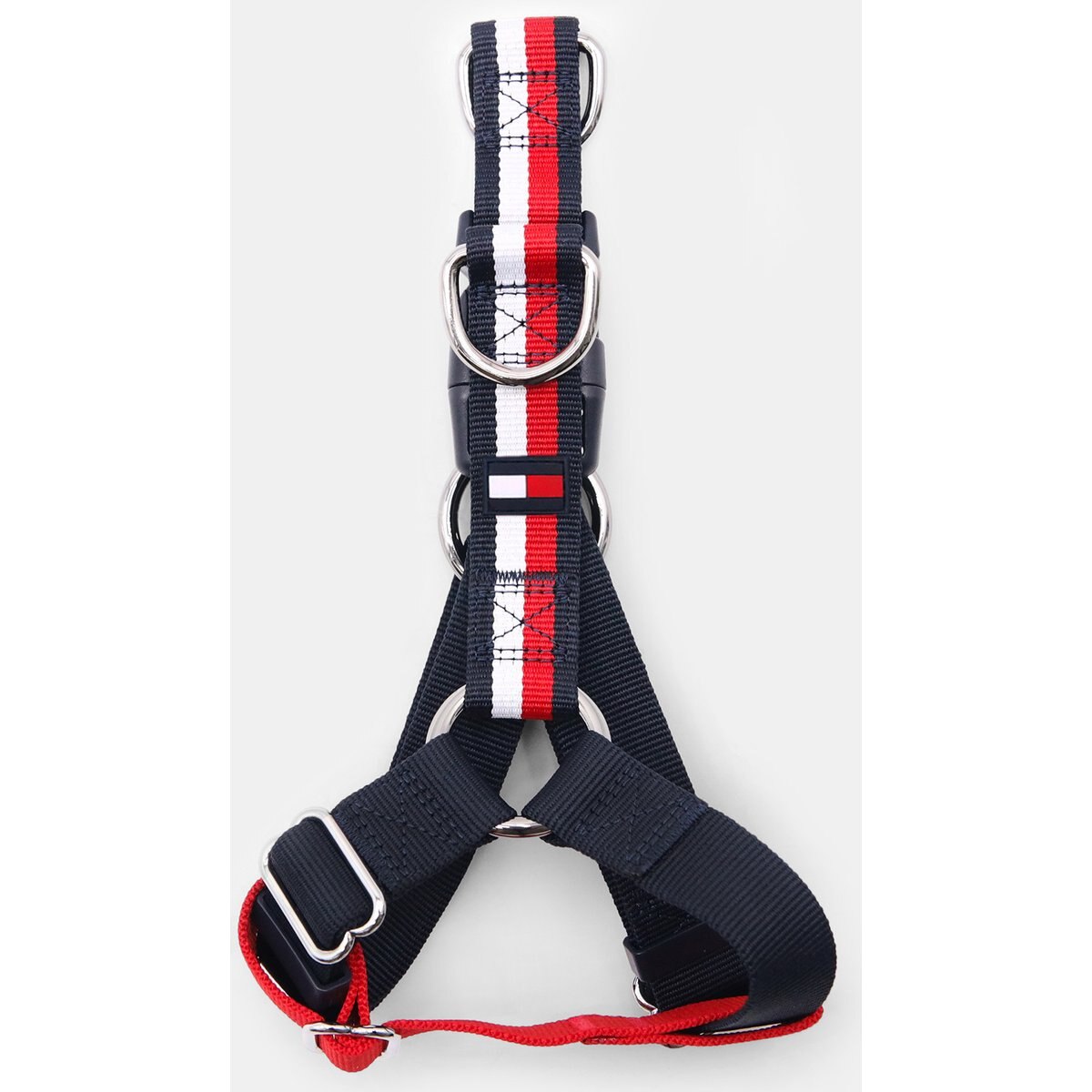 Tommy Hilfiger Color-Blocked Dog Harness, Desert Sky/Red/White, X-Small/Small