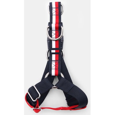 Tommy Hilfiger Tommy Hilfiger Color-Blocked Dog Harness, Desert Sky/Red/White, Medium/Large