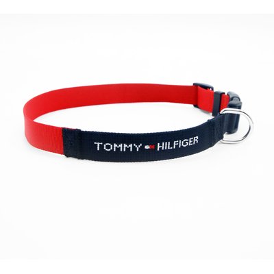 Tommy Hilfiger Tommy Hilfiger Core Dog Collar, Primary Red/Navy, Medium/Large