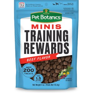 Pet Botanics Mini Training Reward Beef Flavor Dog Treats, 4-oz bag