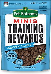 Pet Botanics Mini Training Reward Chicken Flavor Dog Treats, 4-oz bag