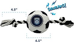 Pets First San Diego FC Soccer Ball Rope Dog Toy slide 2 of 5