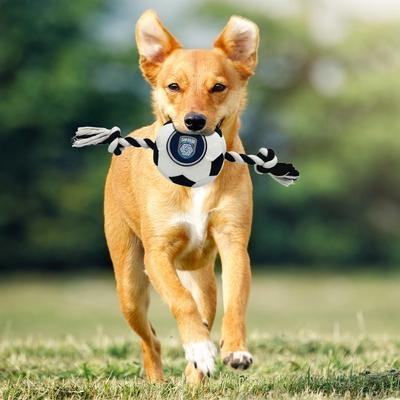 Show full view: Pets First San Diego FC Soccer Ball Rope Dog Toy slide 4 of 5