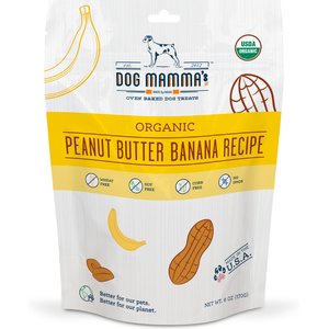 Dog Mamma's Organic Peanut Butter Banana Dog Treats, 6-oz bag