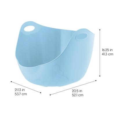 Show full view: IRIS Flexi Cat Litter Pan with Handles, Blue, Large slide 10 of 11