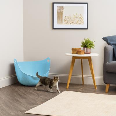 Show full view: IRIS Flexi Cat Litter Pan with Handles, Blue, Large slide 5 of 11