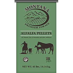 Montana Premium Forage Alfalfa Pellets Horse Feed, 40-lb bag
