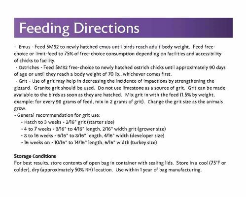 Show full view: Mazuri Ratite Starter Emu & Ostrich Food, 40-lb bag, 2 count slide 5 of 6