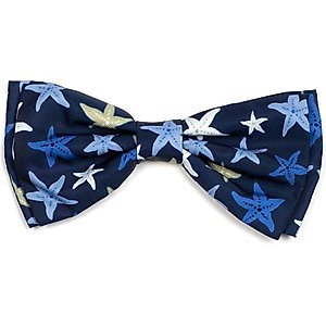 The Worthy Dog Starfish Dog Bow Tie, Blue, Large