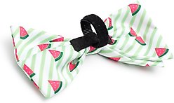 The Worthy Dog Stripe Watermelon Dog Bow Tie, Green, Small slide 2 of 3