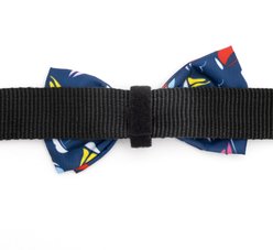 The Worthy Dog Sailboats Dog Bow Tie, Navy, Large slide 2 of 3