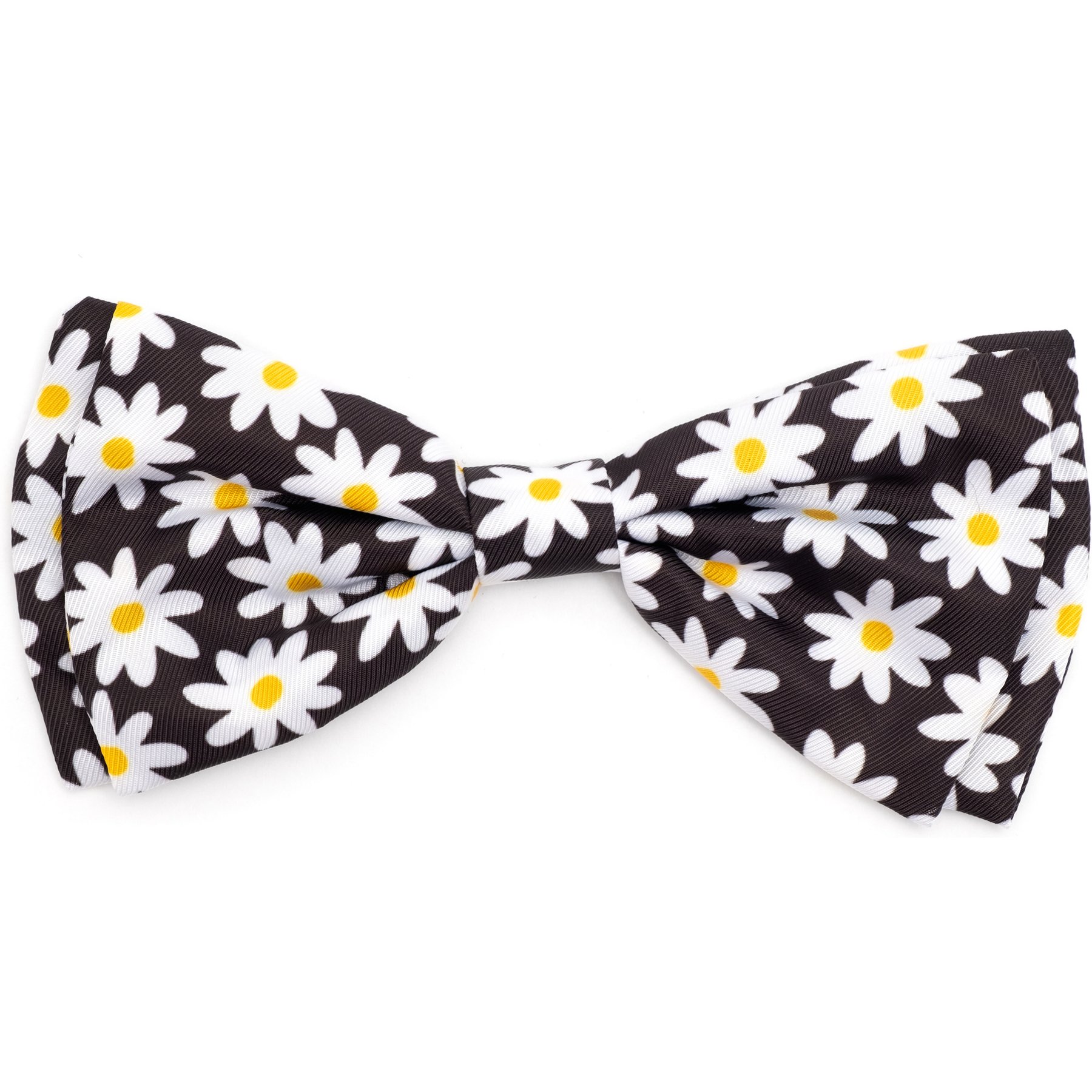 The Worthy Dog Lazy Daisy Dog Bow Tie, Black, Large