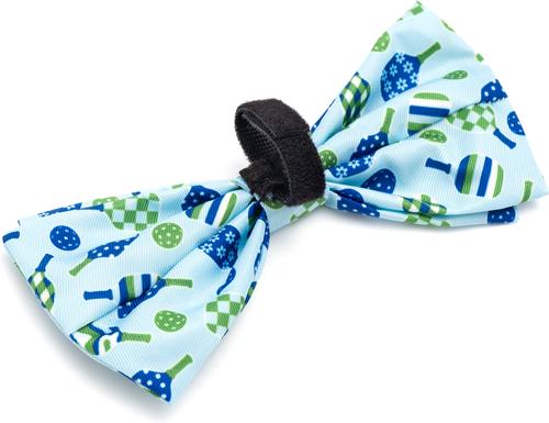 Show full view: The Worthy Dog Pickleball Dog Bow Tie, Blue, Large slide 4 of 4