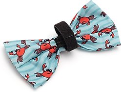 The Worthy Dog Crabs Dog Bow Tie, Teal, Small slide 2 of 3