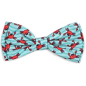 The Worthy Dog Crabs Dog Bow Tie, Teal, Large