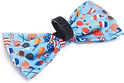 The Worthy Dog Independence Day Dog Bow Tie, Blue, Large slide 2 of 3