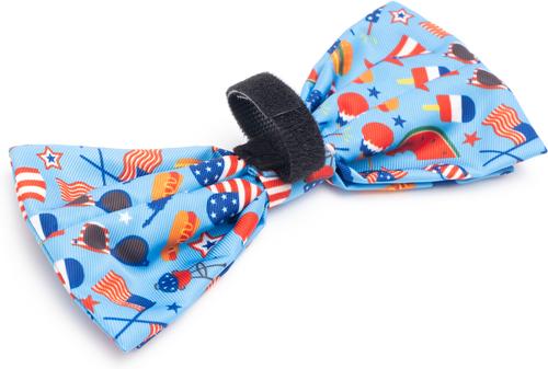 Show full view: The Worthy Dog Independence Day Dog Bow Tie, Blue, Small slide 2 of 3