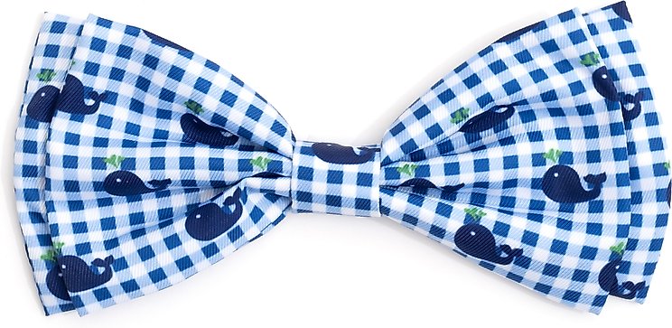 Slobber Threads Rainbow Gingham Dog Bowtie