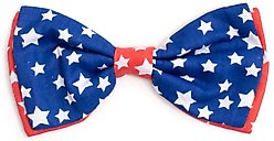 The Worthy Dog Stars Dog Bow Tie, Navy/Red, Small