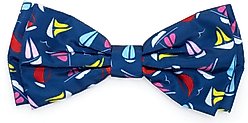 The Worthy Dog Sailboats Dog Bow Tie, Navy, Small