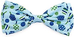 The Worthy Dog Pickleball Dog Bow Tie, Blue, Small